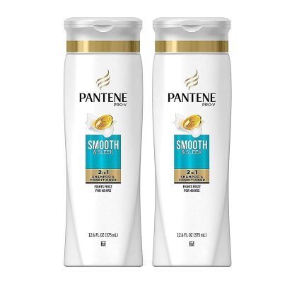 Pantene Pro-V Smooth & Sleek 2in1 Shampoo and Conditioner with Argan Oil - 12.6 oz - 2 pk